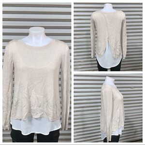 89th & Maddison cris cris back sweater lined